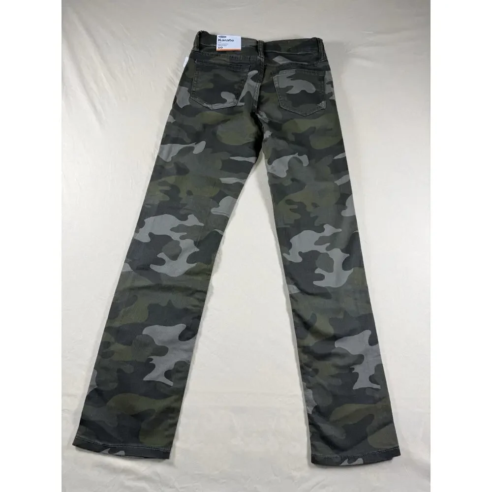 NWT Old Navy Boys Jeans Pants Camouflage Karate Slim Flex Max Built in Size 10